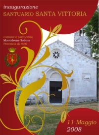 Inaugurazione del santuario di Santa Vittoria a Monteleone Sabino (RI) 11 maggio 2008