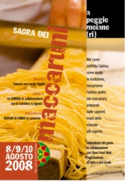 Sagra dei "maccaruni" a Poggio Moiano 8 - 9 - 10 agosto 2008