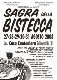 Sagra della bistecca a Collevecchio (Rieti) 27-31 agosto 2008
