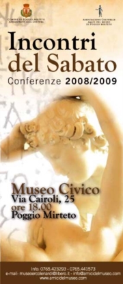 "Incontri del Sabato" Conferenze 2008/2009 Poggio Mirteto