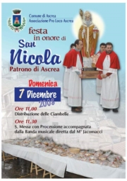 Festa del Patrono S.Nicola ad Ascrea (Ri) 7 dicembre 2008