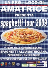 SPAGHETTI TOUR 2009 - DEGUSTAZIONE DEGLI SPAGHETTI ALL'AMATRICIANA a Passo Corese il 27 giugno 2009
