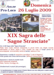 Paganico Sabino Domenica 26 Luglio 2009 - XIX Sagra delle  "Sagne Strasciate"