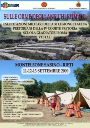 Sulle orme degli antichi romani. Monteleone Sabino 11-12-13 settembre 2009