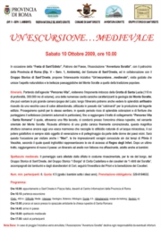 UN’ESCURSIONE…MEDIEVALE Sabato 10 Ottobre 2009 Sant’Oreste