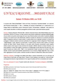 UN’ESCURSIONE…MEDIEVALE Sabato 10 Ottobre 2009 Sant’Oreste