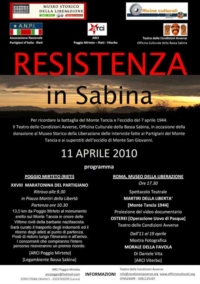 La Resistenza in Sabina, Poggio Mirteto (RI) - Roma 11 aprile 2010