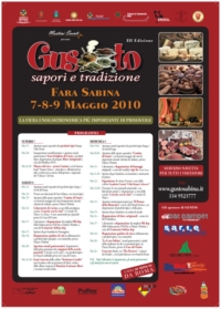 Gusto 2010: sapori e tradizione prodotti tipici e specialità enogastronomiche  7-8-9 maggio