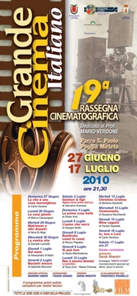 19 Rassegna "Grande Cinema Italiano" Poggio Mirterto dal 27 giugno al 17 luglio 2010