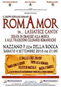 Serata romana sabato 4 settembre a Nazzano