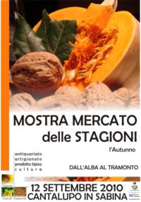 MOSTRA MERCATO DELLE STAGIONI Cantalupo in Sabina 12 settembre 2010
