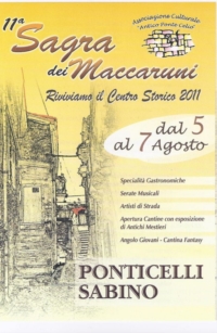PONTICELLI SABINO RIVIVERE IL CENTRO STORICO 5/6/7 AGOSTO