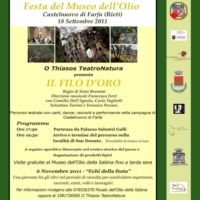 Festa del Museo dell'Olio Castelnuovo di Farfa (Rieti) 18 Settembre 2011