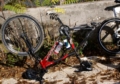 In bici si può bucare...- foto Giorgio Pace In bici si può bucare...- foto Giorgio Pace