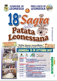 18a Sagra della Patata Leonessana - Leonessa 13-14 ottobre 2007 18a Sagra della Patata Leonessana - Leonessa 13-14 ottobre 2007