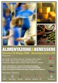 Alimentazione e Benessere domenica 24 maggio Monteleone Sabino Alimentazione e Benessere domenica 24 maggio Monteleone Sabino