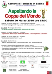 Aspettando la Coppa del Mondo Torricella in Sabina - Sabato 20 Marzo 2010 Aspettando la Coppa del Mondo Torricella in Sabina - Sabato 20 Marzo 2010