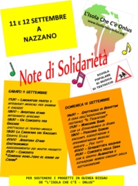 Festa di solidarietà 11 e 12 settembre a Nazzano Festa di solidarietà 11 e 12 settembre a Nazzano
