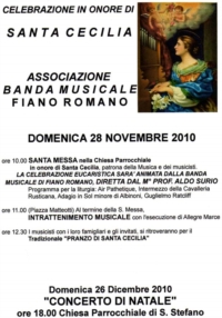 Celebrazione in onore di Santa Cecilia - Banda Musicale Fiano Romano 28 Novembre 2010 Celebrazione in onore di Santa Cecilia - Banda Musicale Fiano Romano 28 Novembre 2010