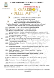 Il Giardino delle Api - COTTANELLO (RI) Domenica 9 Ottobre 2011 Il Giardino delle Api - COTTANELLO (RI) Domenica 9 Ottobre 2011