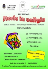 STORIE IN VALIGIA - Letture animate in biblioteca a Mentana STORIE IN VALIGIA - Letture animate in biblioteca a Mentana