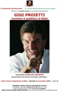 GIGI PROIETTI incontra il pubblico di Rieti il 24 novembre 2011 GIGI PROIETTI incontra il pubblico di Rieti il 24 novembre 2011