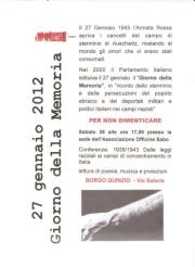 27 Gennaio 2012 - Giorno della Memoria. Borgo Quinzio 27 Gennaio 2012 - Giorno della Memoria. Borgo Quinzio
