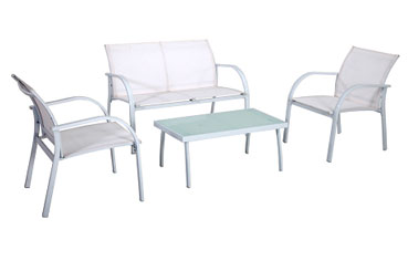 Set Fano in  ferro e textilene bianco    € 247,50