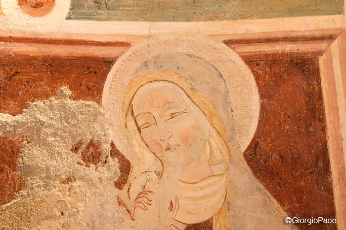 Dettaglio di uno degli affreschi