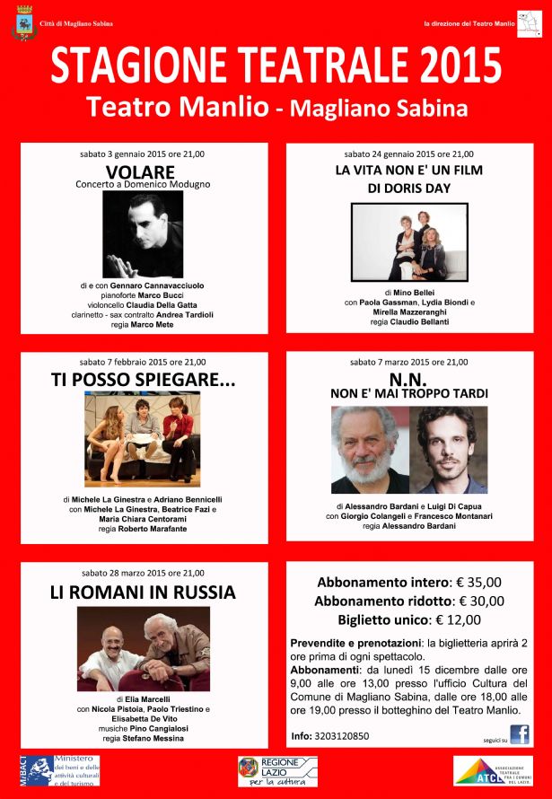 Locandina Stagione teatrale 2015