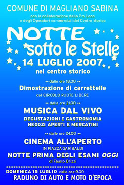 Notte sotto le stelle 14 - 15 luglio 2007