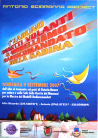 I Raduno di oggetti volanti e modellismo radiocomandato della Sabina -9 settembre 2007 Osteria Nuova