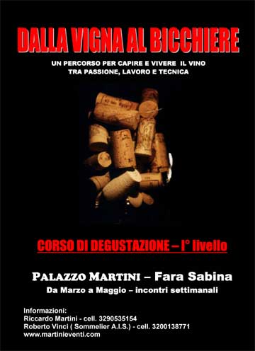 Dalla vigna al bicchiere - corso di degustazione I livello a Fara Sabina