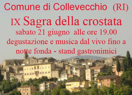 Sagra della crostata a Collevecchio (Ri) 21 giugno 2008