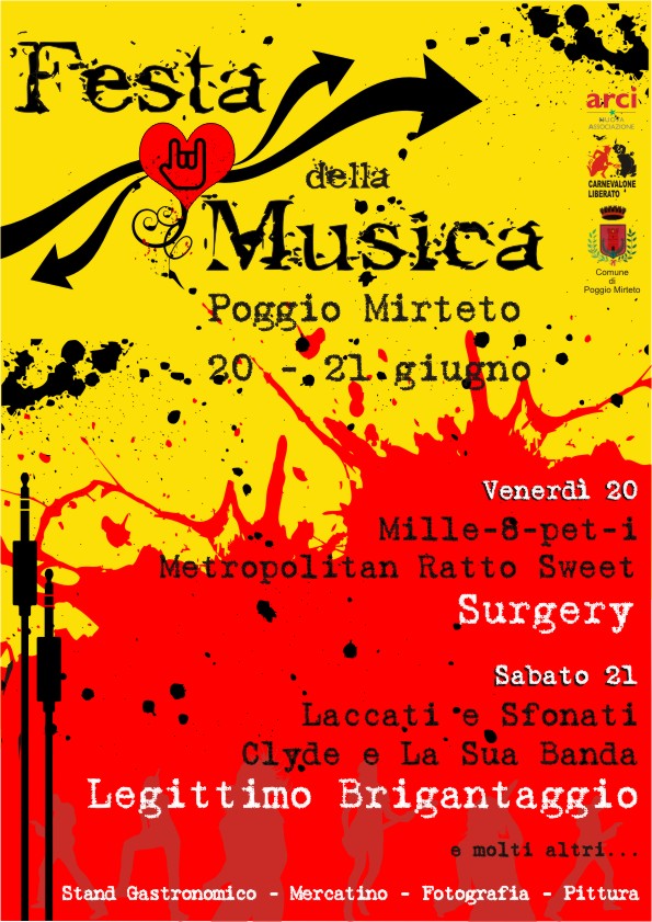FESTA DELLA MUSICA 20 e 21 giugno a Poggio Mirteto