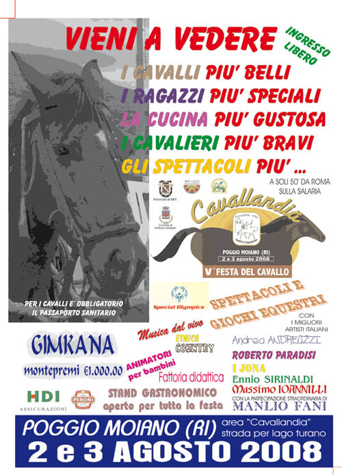 Festa del cavallo Poggio Moiano 2-3 agosto 2008