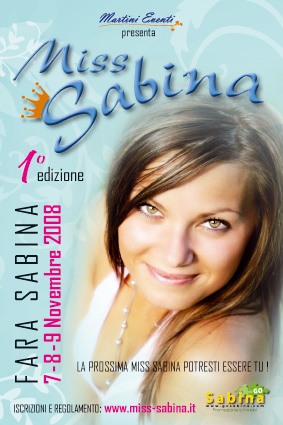 Miss Sabina 2008 - ultimi giorni utili per iscriversi al concorso. Leggi tutto