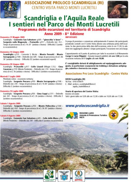 Scandriglia e l’Aquila Reale - I sentieri nel Parco dei Monti Lucretili