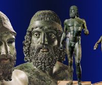 Locandina: I bronzi di Riace, cinquant'anni fa