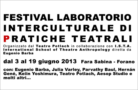 FESTIVAL LABORATORIO INTERCULTURALE DI PRATICHE TEATRALI. Leggi tutto FESTIVAL LABORATORIO INTERCULTURALE DI PRATICHE TEATRALI. Leggi tutto