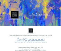 Locandina: La Galleria Accademica presenta l’arte in perifrastica attiva di Ionel Cuculiuc
