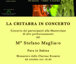 Locandina: La  chitarra in concerto