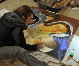 Locandina: Le mille sfumature dei gessetti dei Madonnari di Bergamo