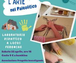 Locandina: L'arte nel Paleolitico. Laboratorio per bambini