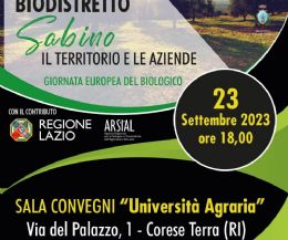 Locandina: Biodistretto Sabino territorio e aziende
