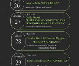 Locandina: Festival di Economia dedicato a Federico Caffè