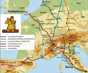 Locandina: La Via Francigena: ovvero la via proveniente dalla Francia
