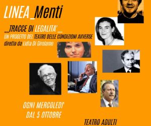 Locandina: Laboratorio teatrale LINEA_Menti_Tracce di Legalità